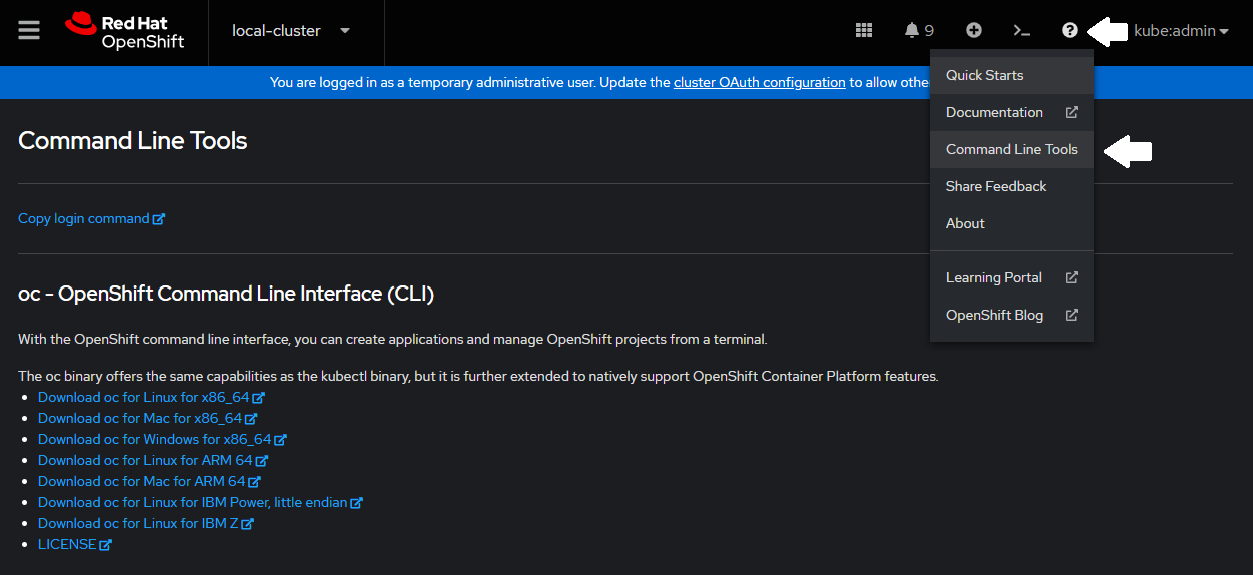 console cli snapshot